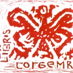 Exlibris Corge MR, X3 / Linocut