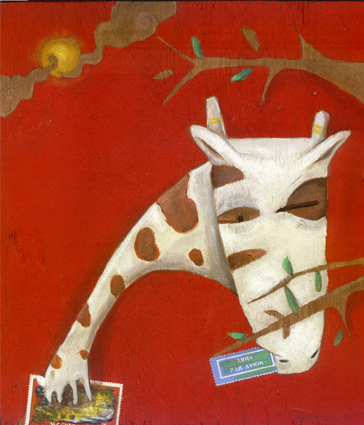 Girafee / Acrylic Paint on Wood
